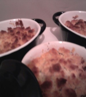 Crumble aux navets et petits lardons